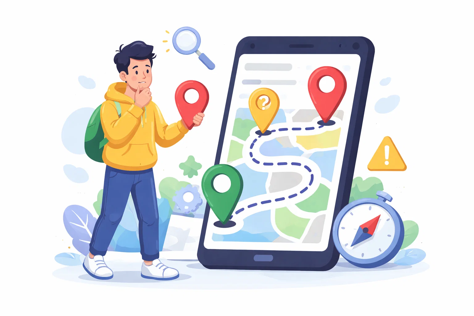 Flat illustration of user experience improvements and conversion-focused page design