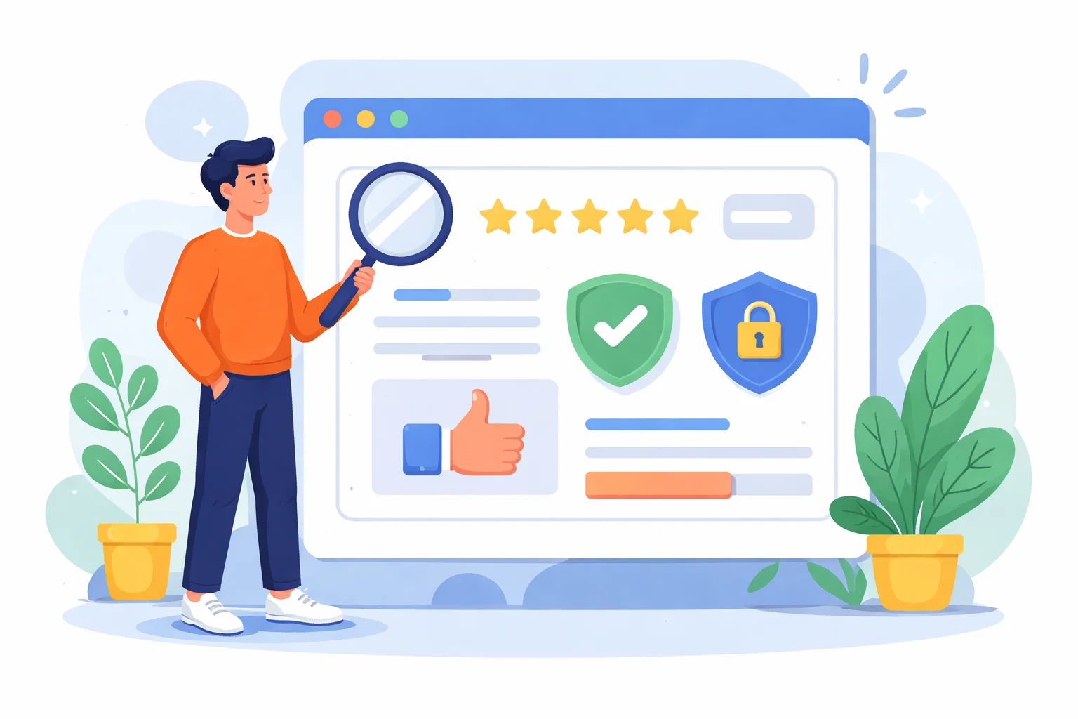 Flat illustration of user experience improvements and conversion-focused page design