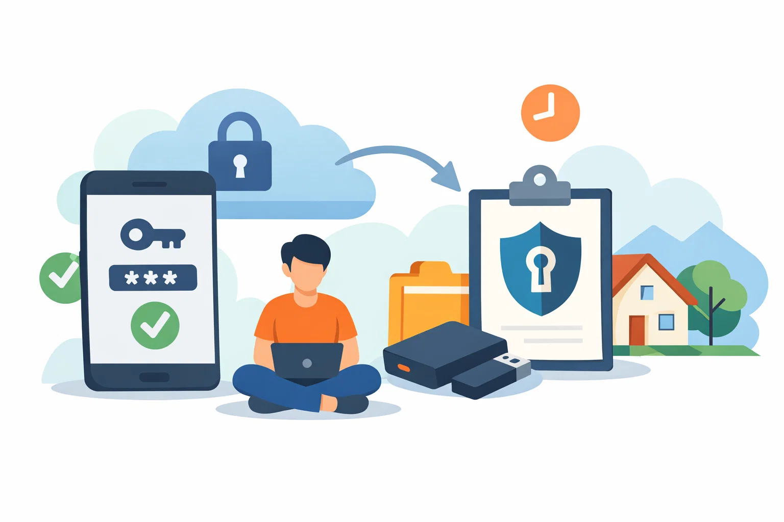 Illustration for A passkey backup plan for real life