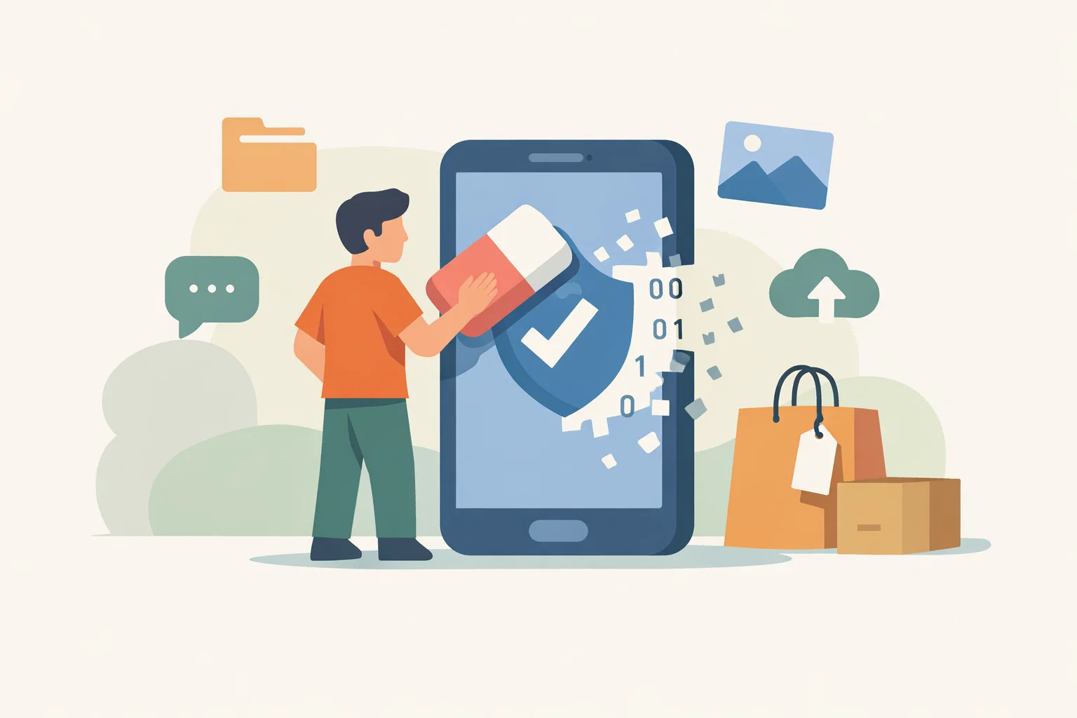 Illustration for Data removal routine before you sell a device