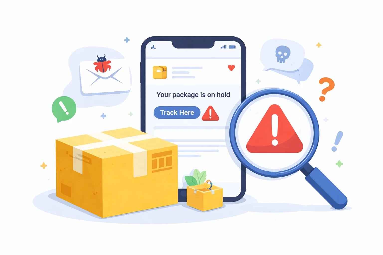 Illustration for Fake delivery messages and what gives them away