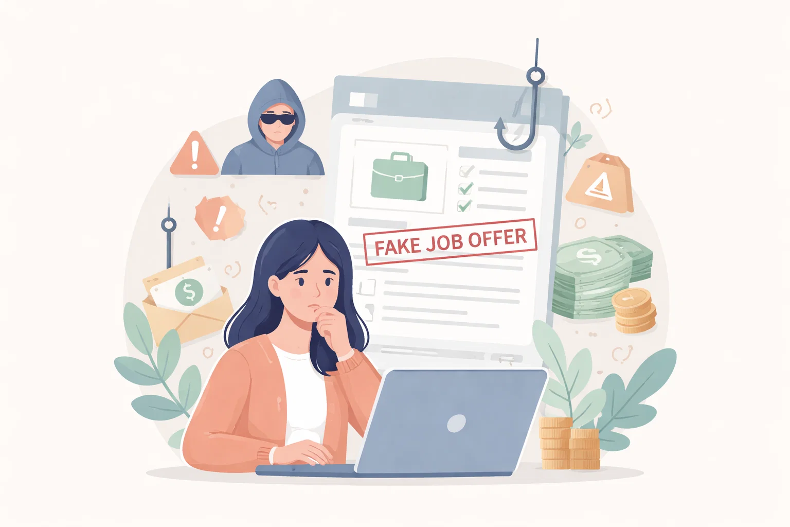 Illustration for Job offer scams that look professional