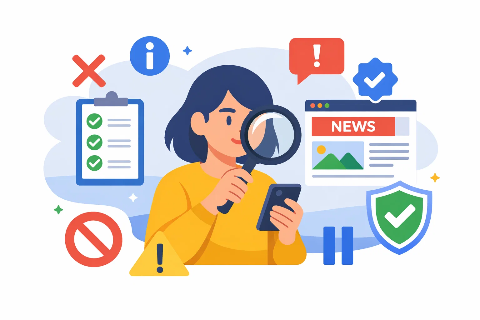 Illustration for News-checking rules that stop the scroll