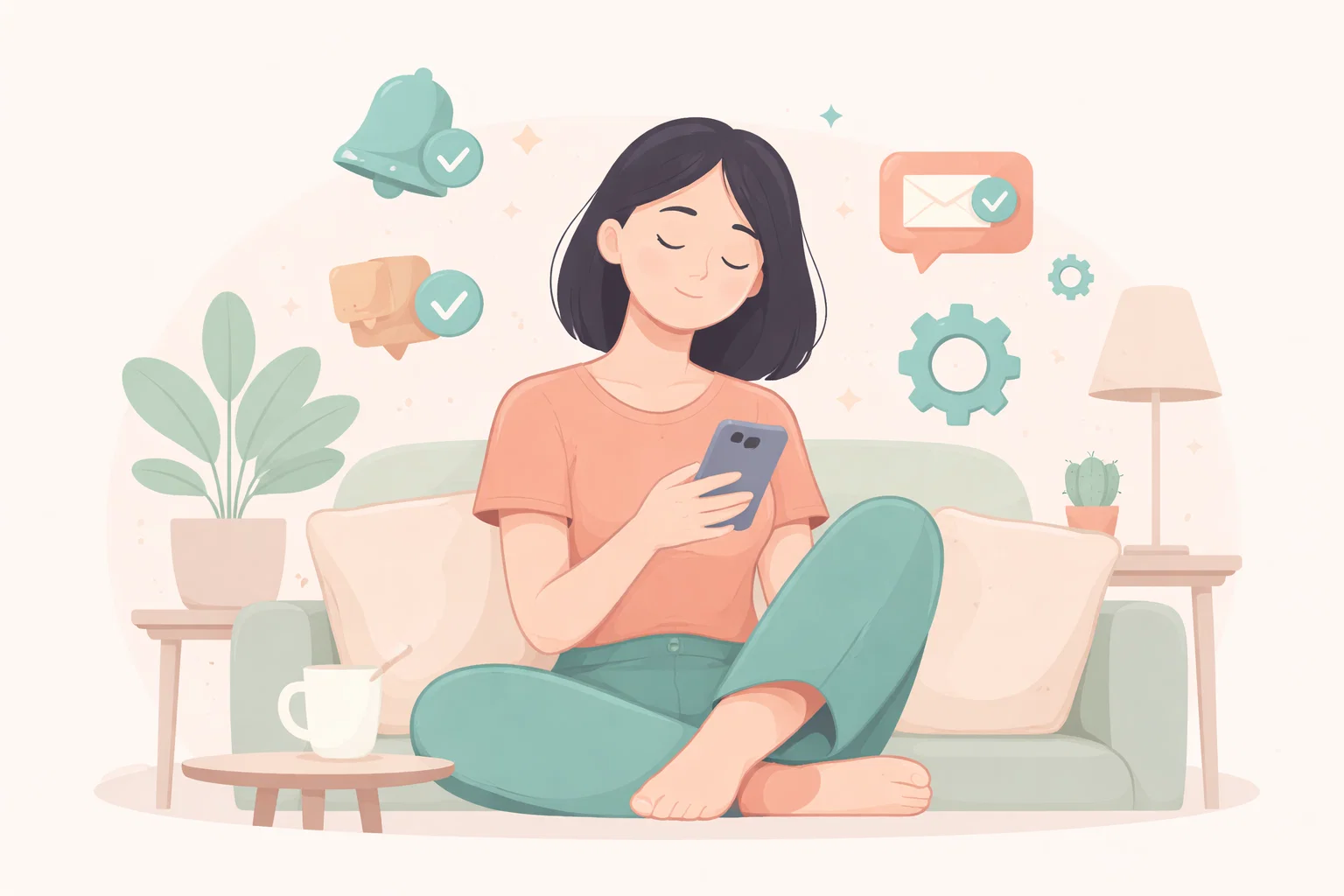 Illustration for Notification reset for a calmer phone