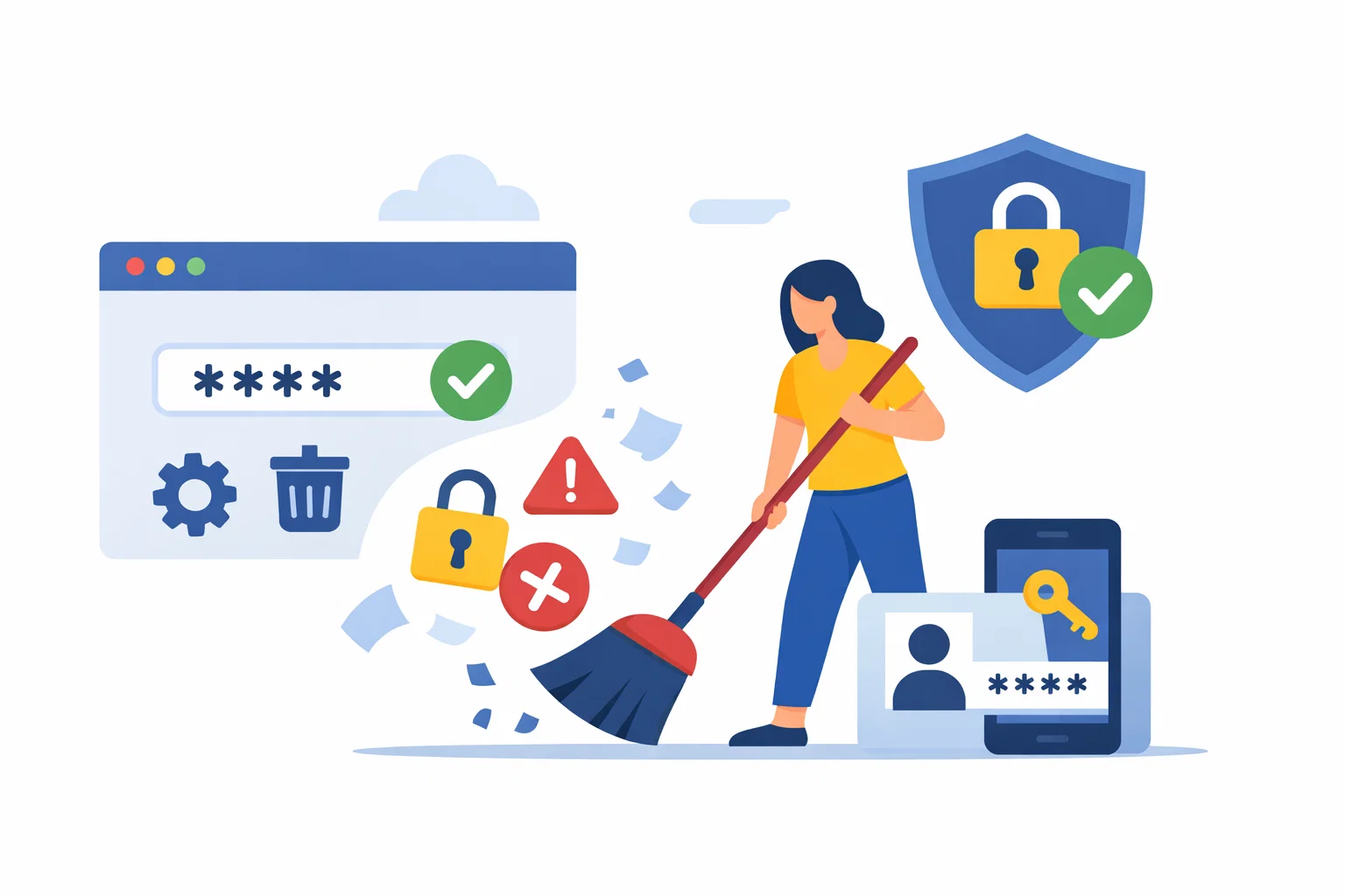 Illustration for Password manager cleanup without breaking access
