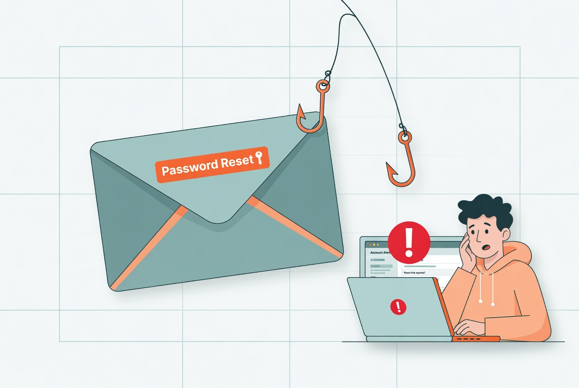 Illustration for Password reset messages you should not trust on sight